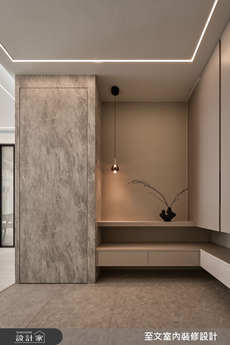 38坪中古屋(5~15年)＿現代風玄關案例圖片＿至文室內裝修設計＿至文_潛影之1