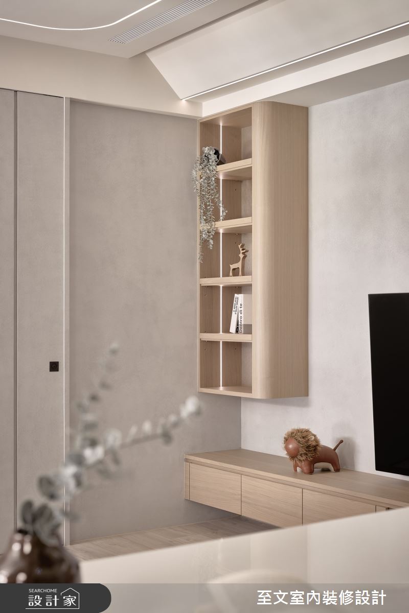 15坪新成屋(5年以下)＿北歐風客廳中島案例圖片＿至文室內裝修設計＿至文_晨曦之3