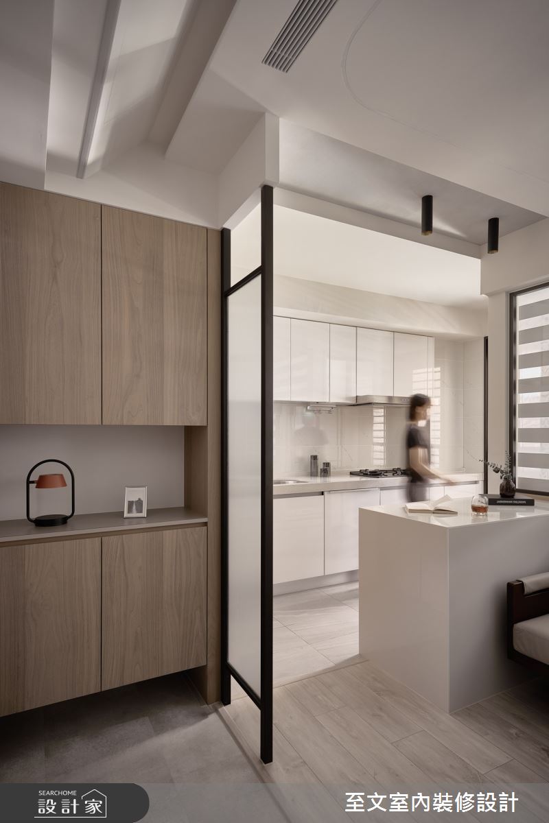 15坪新成屋(5年以下)＿北歐風廚房中島案例圖片＿至文室內裝修設計＿至文_晨曦之6