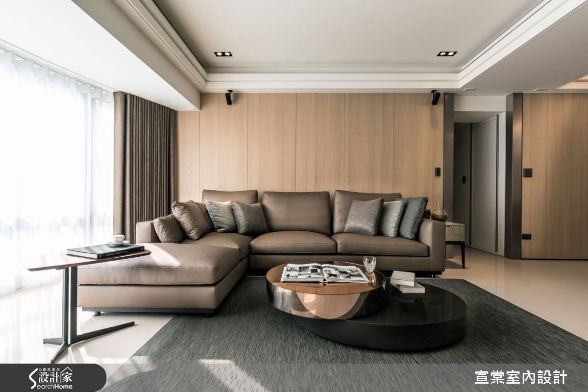 60坪中古屋(5~15年)＿現代風客廳案例圖片＿宣棠室內設計＿宣棠_理性框構之3