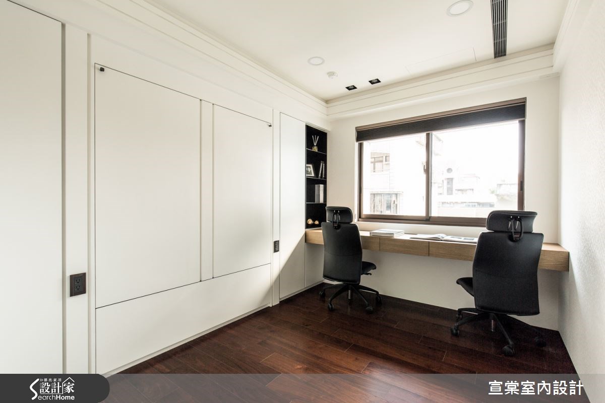 60坪中古屋(5~15年)＿現代風書房案例圖片＿宣棠室內設計＿宣棠_理性框構之14