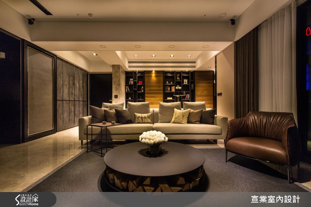 90坪新成屋(5年以下)＿現代風客廳案例圖片＿宣棠室內設計＿宣棠_雍容居所之5