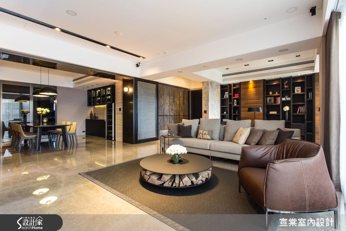 90坪新成屋(5年以下)＿現代風客廳餐廳案例圖片＿宣棠室內設計＿宣棠_雍容居所之6