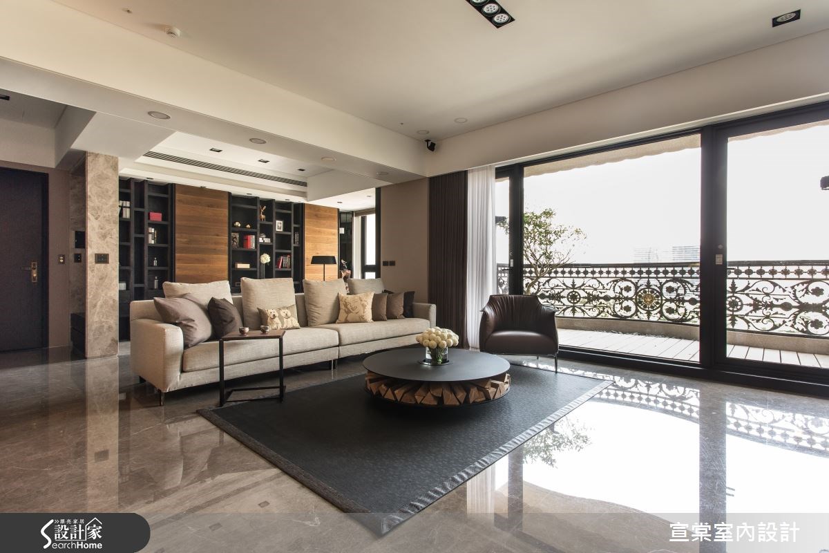 90坪新成屋(5年以下)＿現代風客廳案例圖片＿宣棠室內設計＿宣棠_雍容居所之7