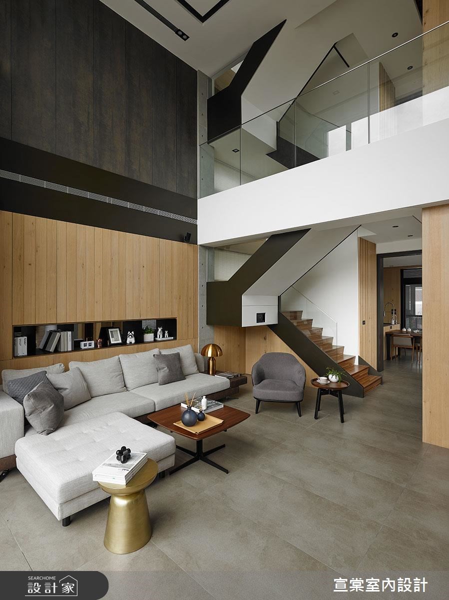 60坪新成屋(5年以下)＿休閒風客廳案例圖片＿宣棠室內設計＿宣棠_極美居之4