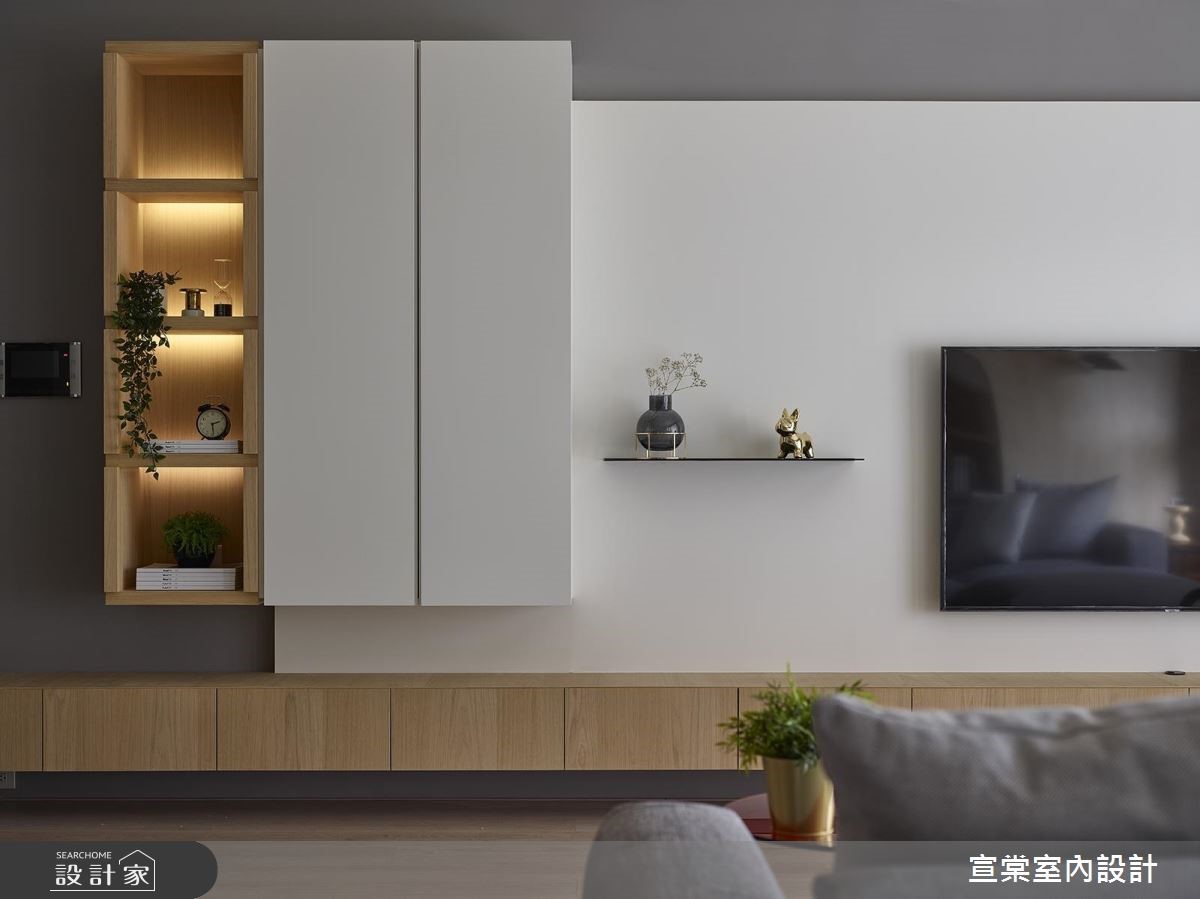 34坪新成屋(5年以下)＿北歐風客廳案例圖片＿宣棠室內設計＿宣棠_悠白漫遊之4