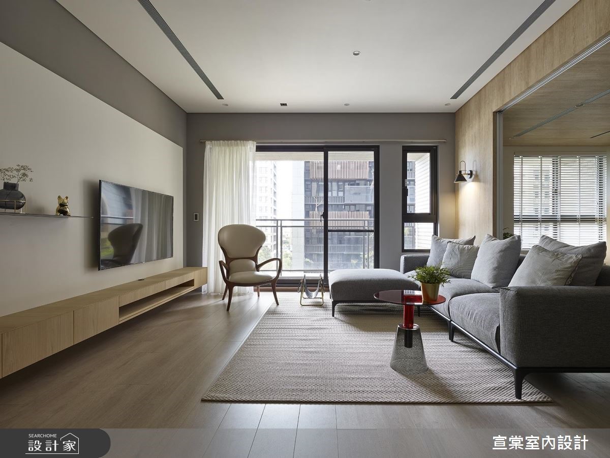 34坪新成屋(5年以下)＿北歐風客廳案例圖片＿宣棠室內設計＿宣棠_悠白漫遊之3