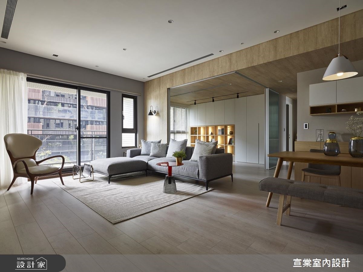 34坪新成屋(5年以下)＿北歐風客廳餐廳案例圖片＿宣棠室內設計＿宣棠_悠白漫遊之2