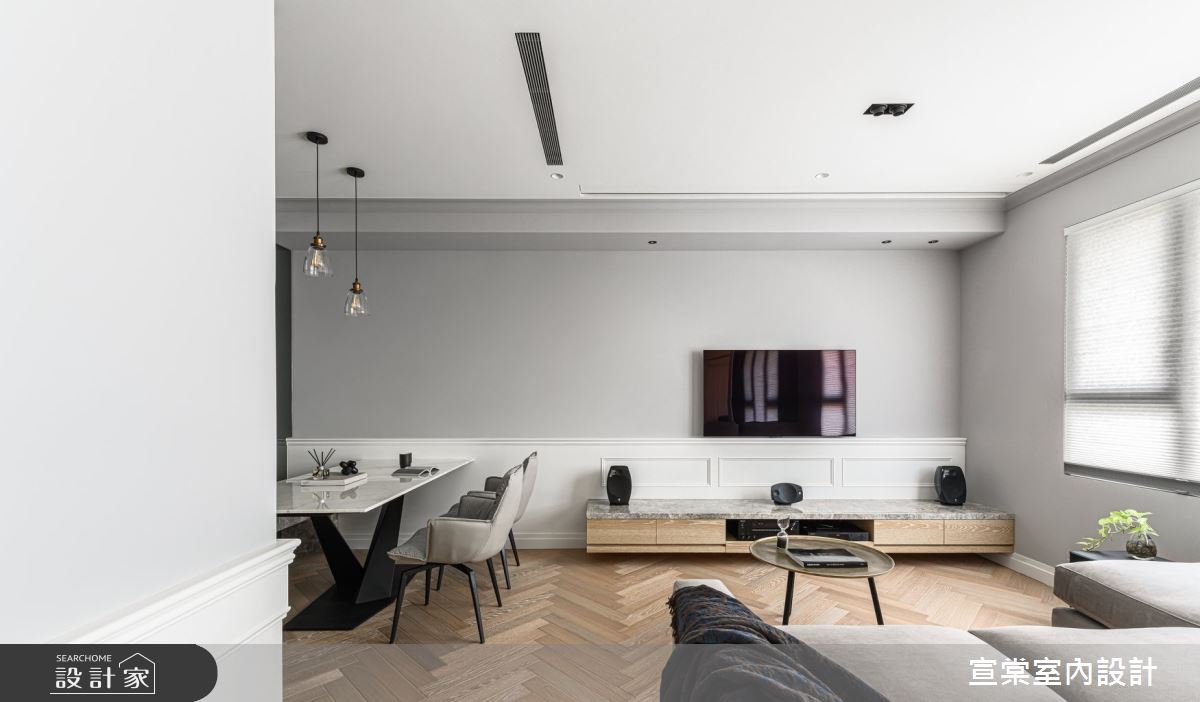 22坪新成屋(5年以下)＿美式風客廳案例圖片＿宣棠室內設計＿宣棠_美式in between之1