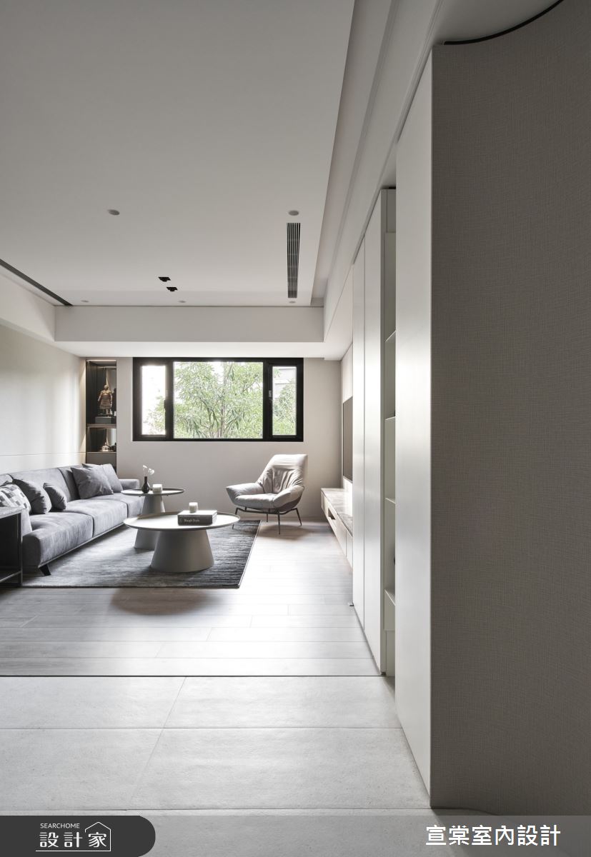 31坪老屋(16~30年)＿現代風客廳案例圖片＿宣棠室內設計＿宣棠_青景一方之1