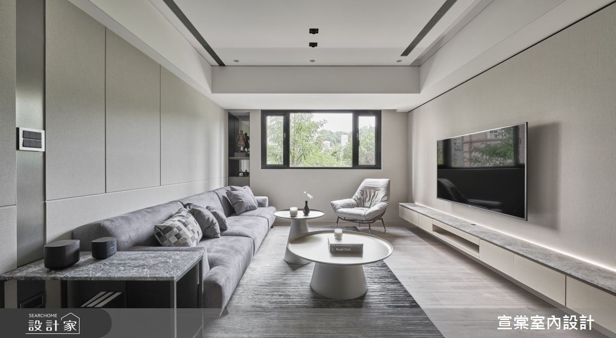 31坪老屋(16~30年)＿現代風客廳案例圖片＿宣棠室內設計＿宣棠_青景一方之2