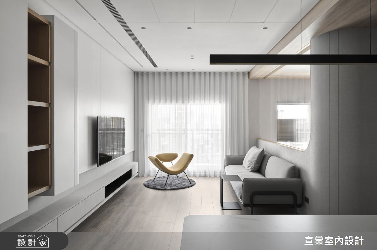 26坪預售屋＿北歐風客廳案例圖片＿宣棠室內設計＿宣棠_弧作Arc之3