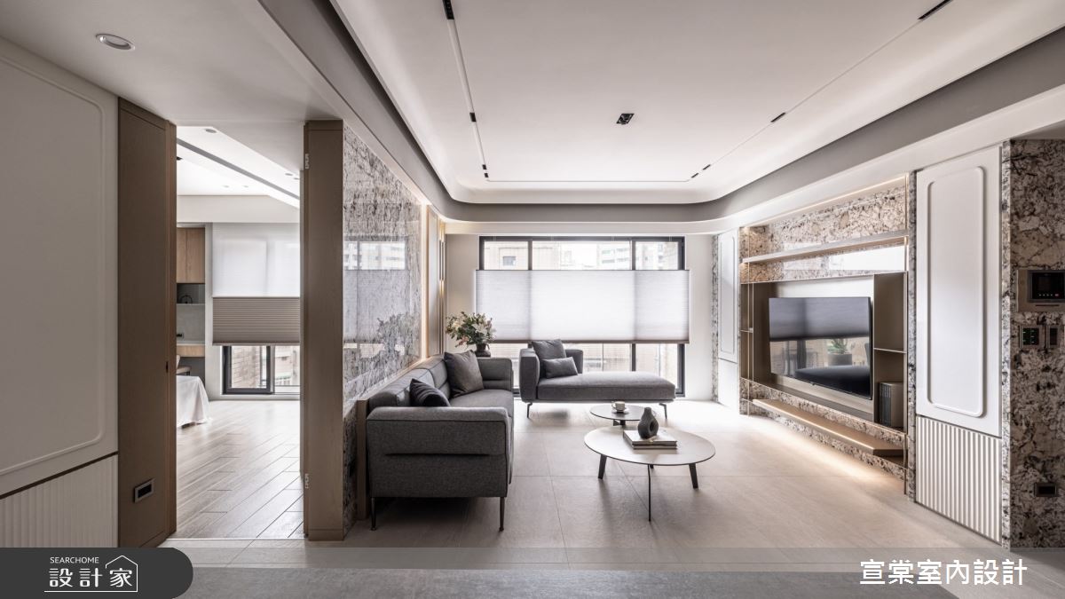 35坪中古屋(5~15年)＿現代風客廳案例圖片＿宣棠室內設計＿宣棠_雍容潔境之5