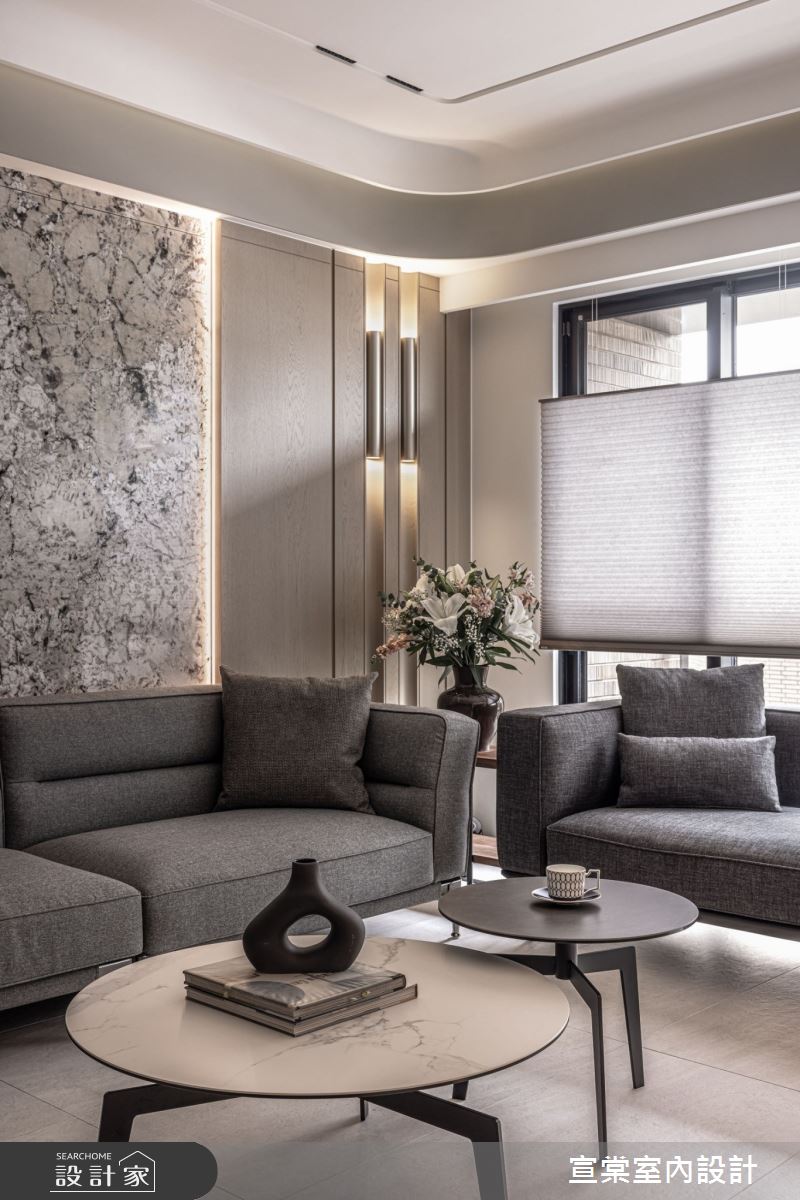 35坪中古屋(5~15年)＿現代風客廳案例圖片＿宣棠室內設計＿宣棠_雍容潔境之8