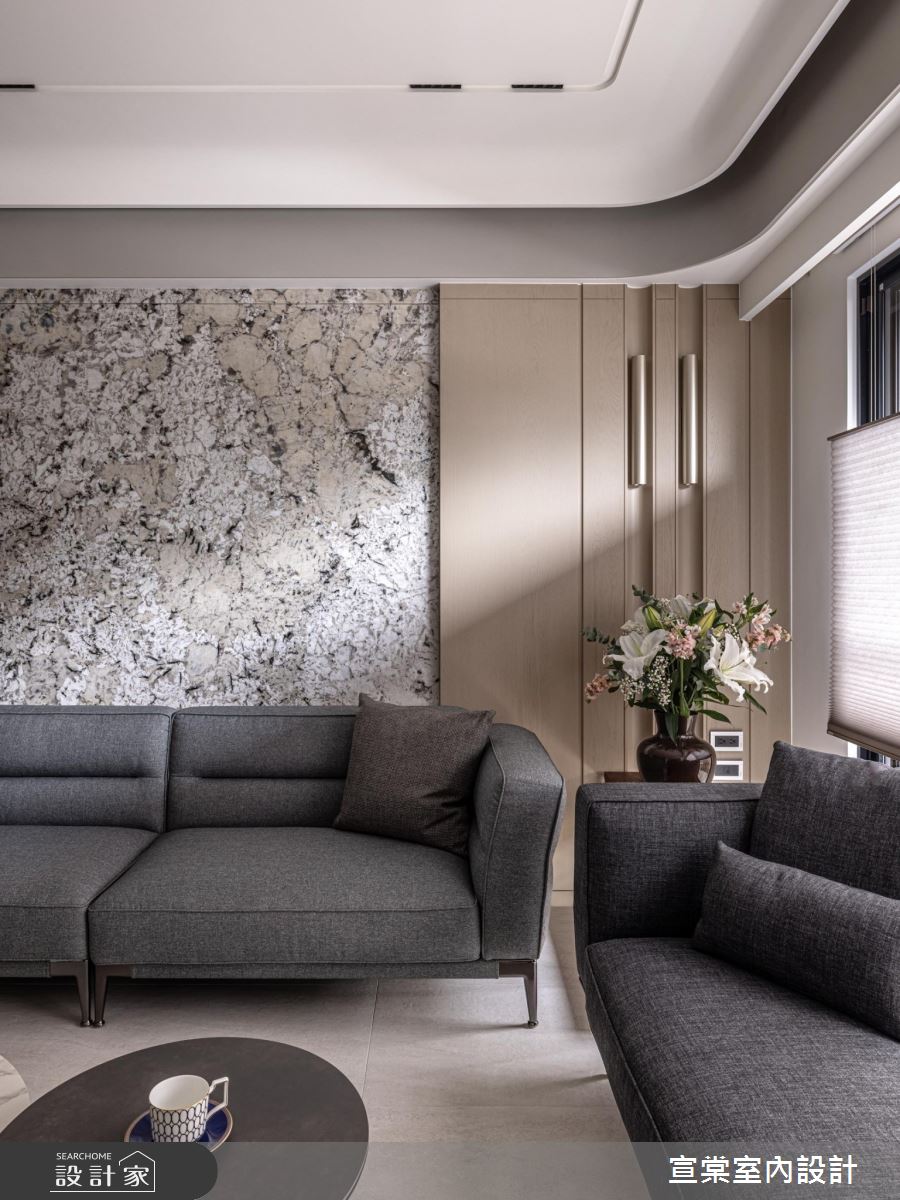 35坪中古屋(5~15年)＿現代風客廳案例圖片＿宣棠室內設計＿宣棠_雍容潔境之7