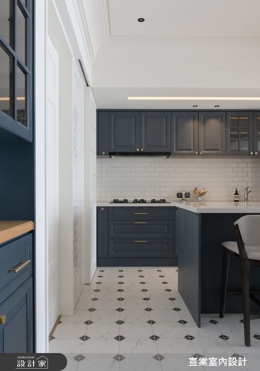 33坪老屋(16~30年)＿美式風廚房中島案例圖片＿宣棠室內設計＿宣棠_the chapter之11