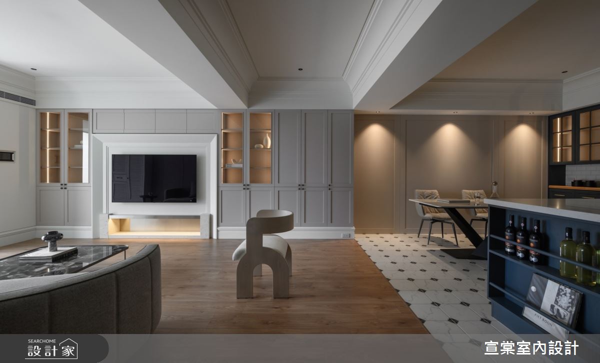 33坪老屋(16~30年)＿美式風客廳餐廳中島案例圖片＿宣棠室內設計＿宣棠_the chapter之6