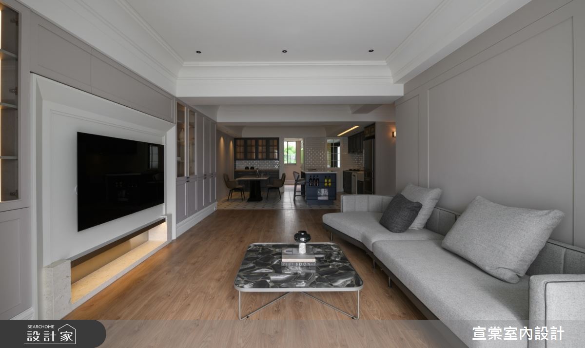 33坪老屋(16~30年)＿美式風客廳餐廳廚房中島案例圖片＿宣棠室內設計＿宣棠_the chapter之2