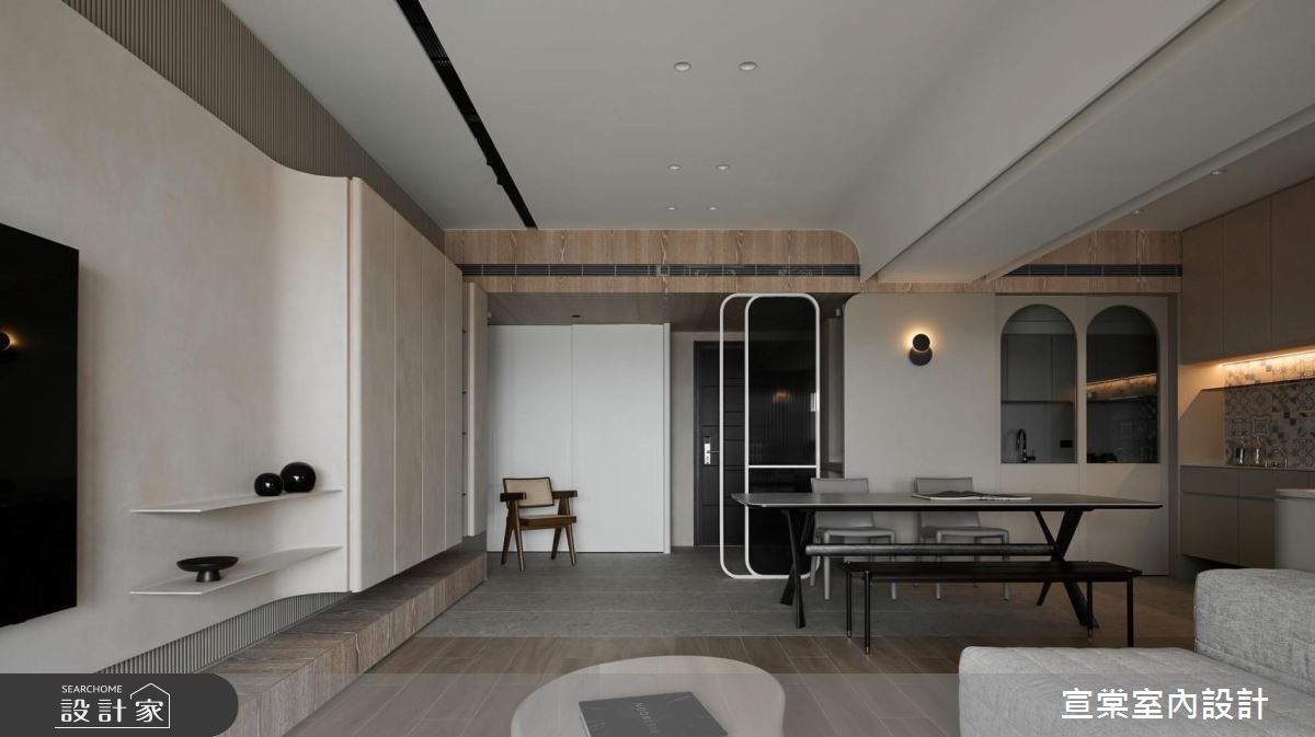 32坪新成屋(5年以下)＿現代風玄關客廳餐廳案例圖片＿宣棠室內設計＿宣棠_四季觀瀾之10