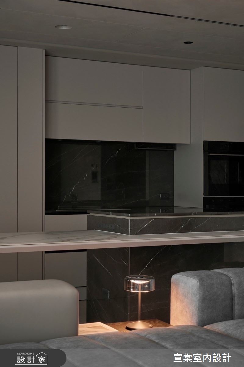 37坪中古屋(5~15年)＿現代風餐廳中島案例圖片＿宣棠室內設計＿宣棠_城中韻邸之2