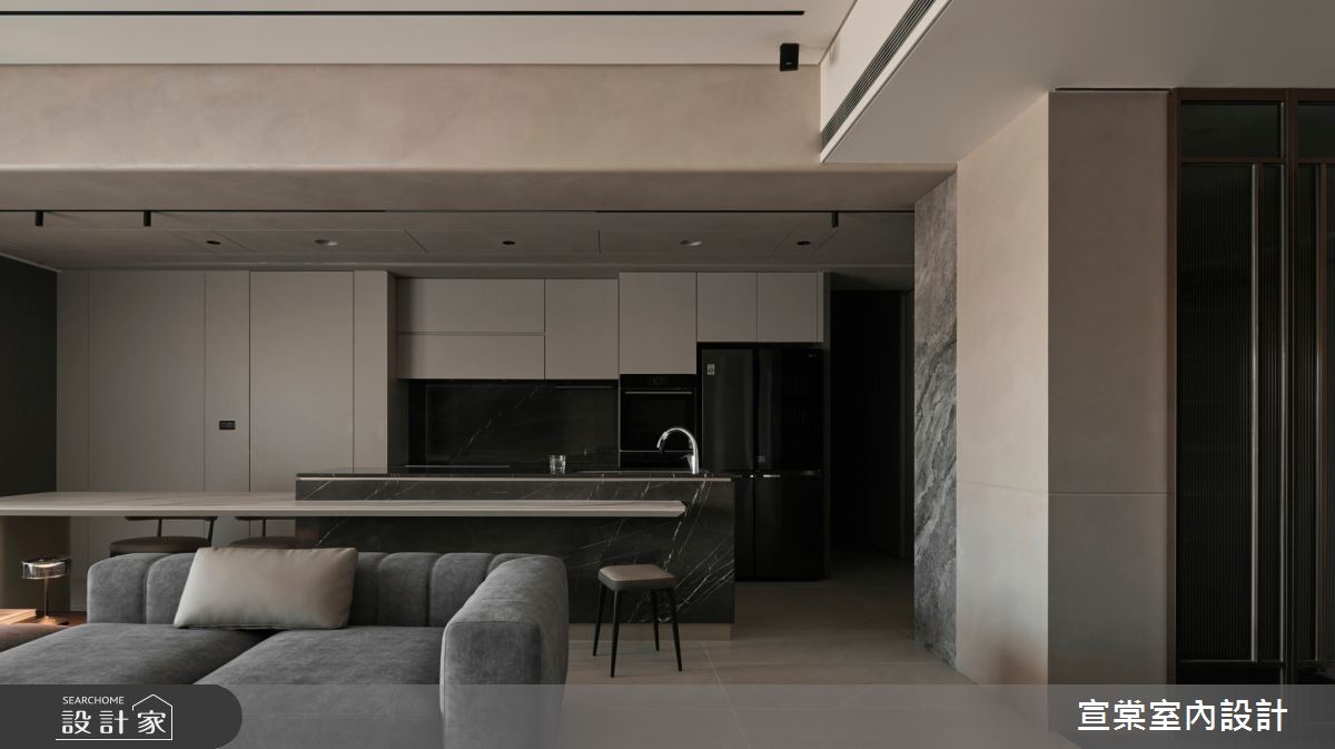 37坪中古屋(5~15年)＿現代風餐廳中島案例圖片＿宣棠室內設計＿宣棠_城中韻邸之13