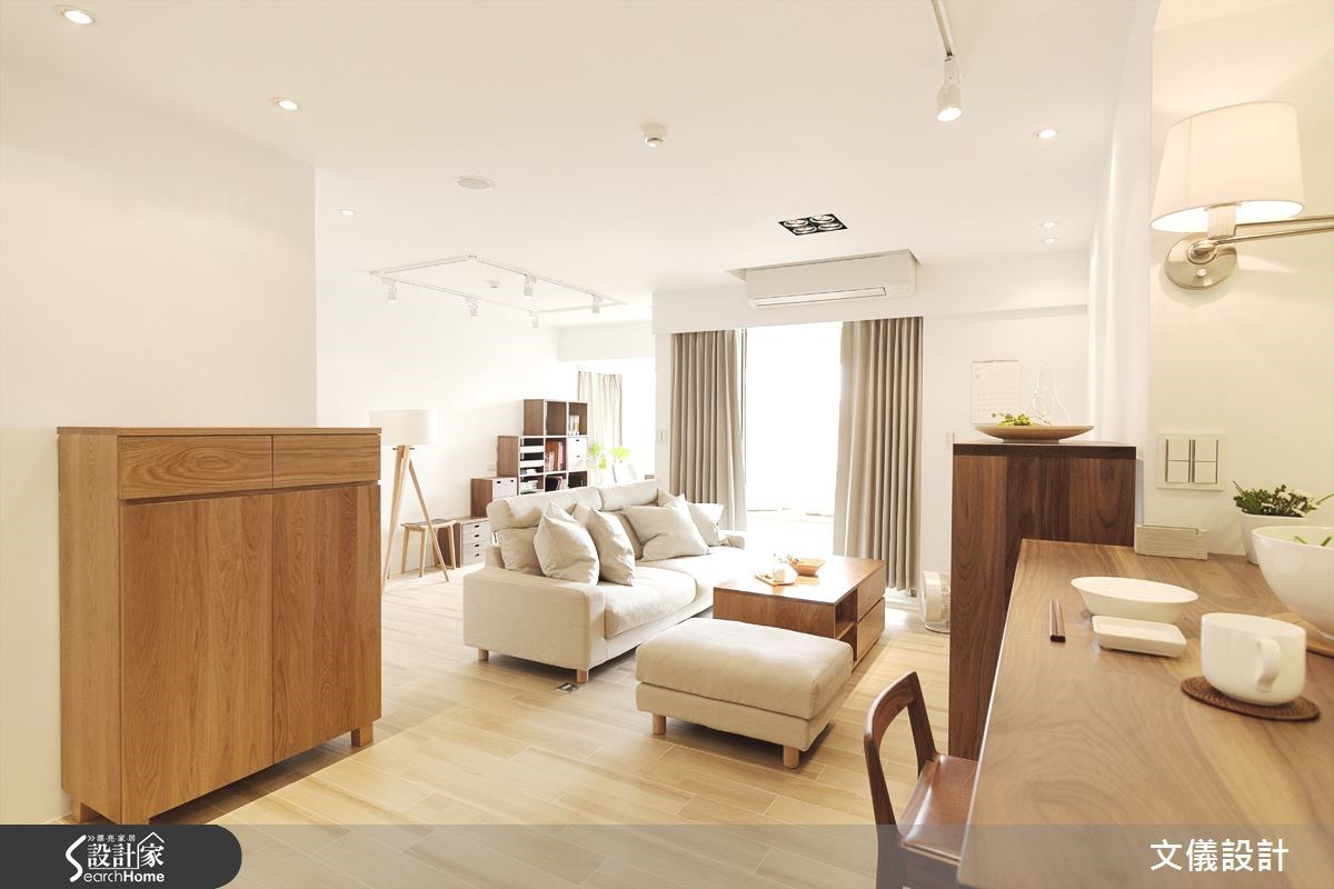 21坪老屋(16~30年)＿日式無印風客廳餐廳吧檯案例圖片＿文儀室內裝修設計有限公司＿文儀_無印良品。輕暖宅之1
