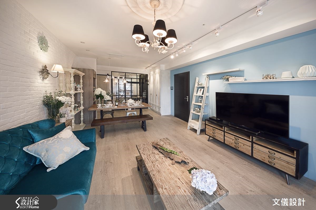 28坪新成屋(5年以下)＿新古典客廳餐廳案例圖片＿文儀室內裝修設計有限公司＿文儀_極簡法式絮語之3