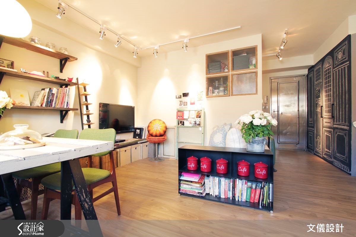 11坪老屋(16~30年)＿混搭風玄關客廳餐廳案例圖片＿文儀室內裝修設計有限公司＿文儀_復古手感宅之7
