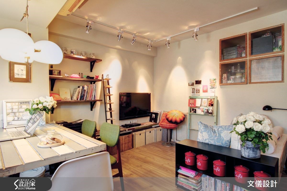 11坪老屋(16~30年)＿混搭風客廳餐廳案例圖片＿文儀室內裝修設計有限公司＿文儀_復古手感宅之8
