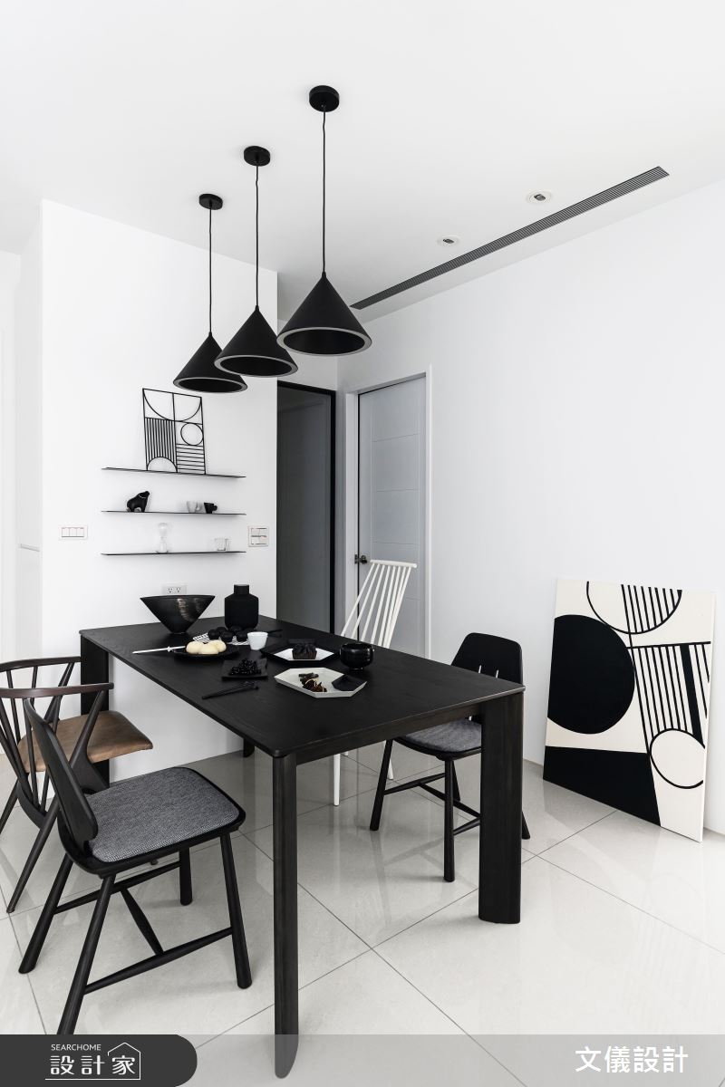 27坪新成屋(5年以下)＿簡約風餐廳案例圖片＿文儀室內裝修設計有限公司＿文儀_型。無色之12