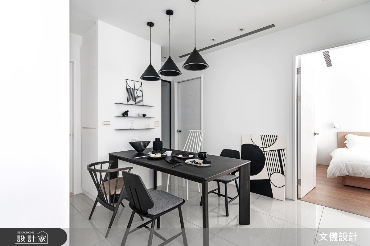 27坪新成屋(5年以下)＿簡約風餐廳案例圖片＿文儀室內裝修設計有限公司＿文儀_型。無色之21