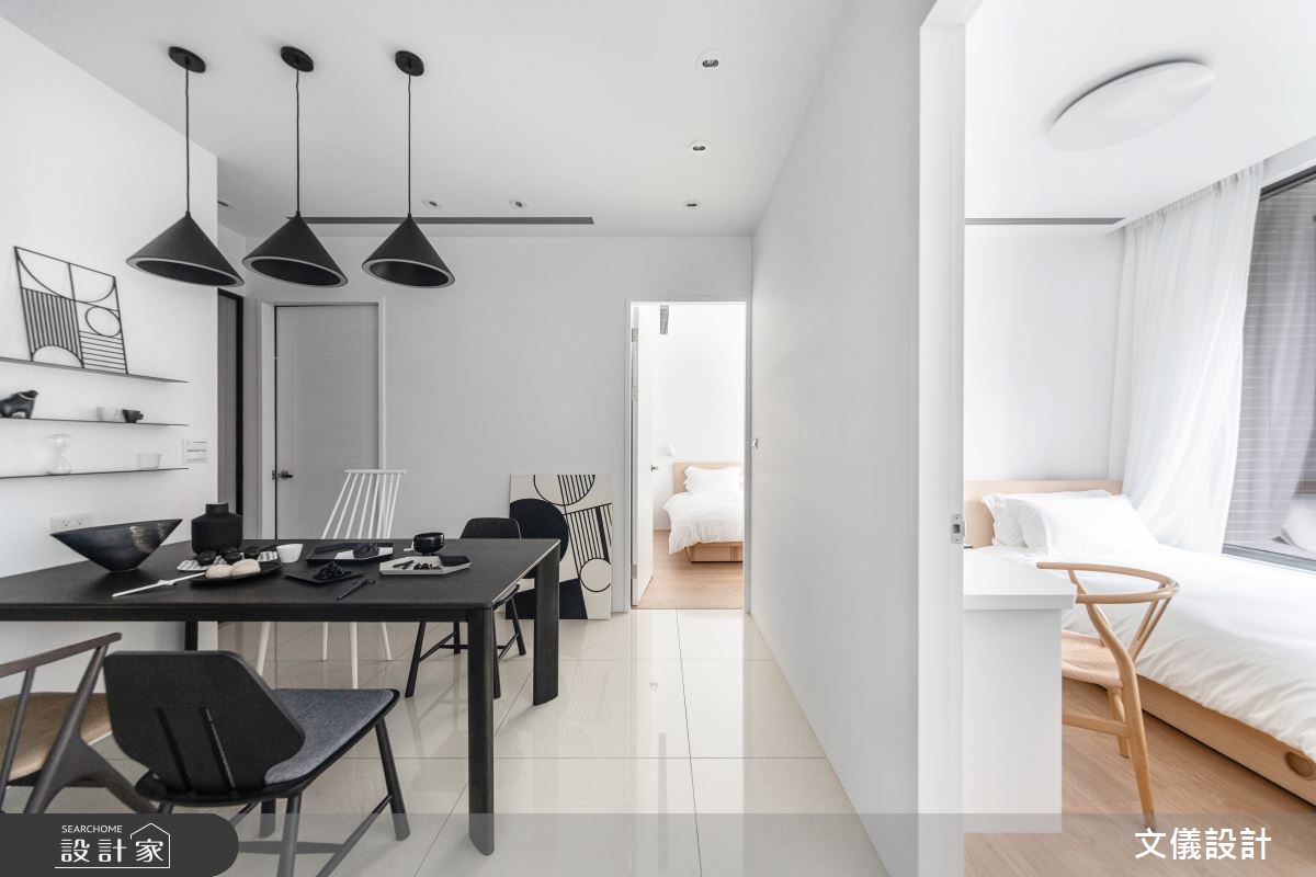 27坪新成屋(5年以下)＿簡約風餐廳案例圖片＿文儀室內裝修設計有限公司＿文儀_型。無色之22
