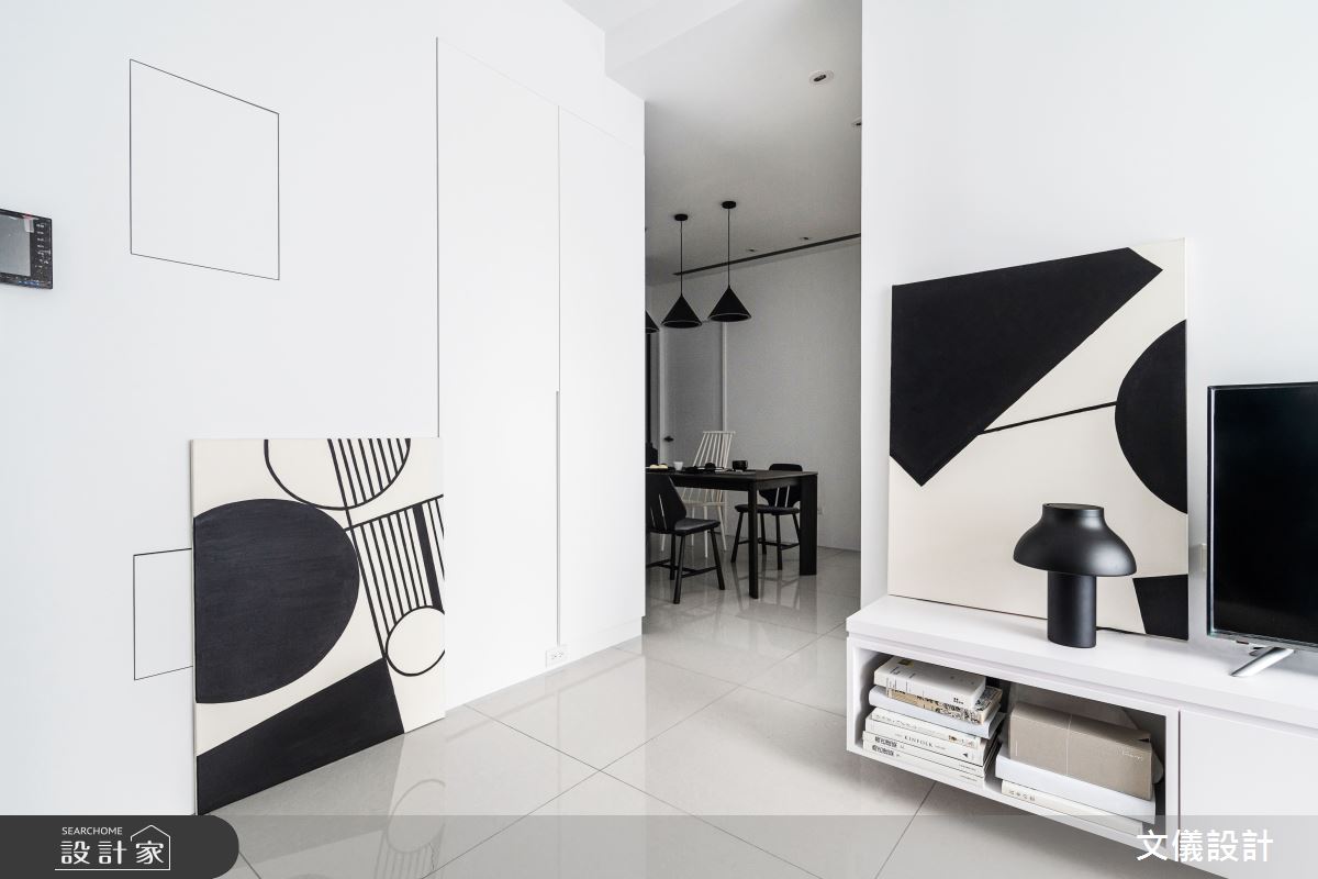 27坪新成屋(5年以下)＿簡約風客廳案例圖片＿文儀室內裝修設計有限公司＿文儀_型。無色之9
