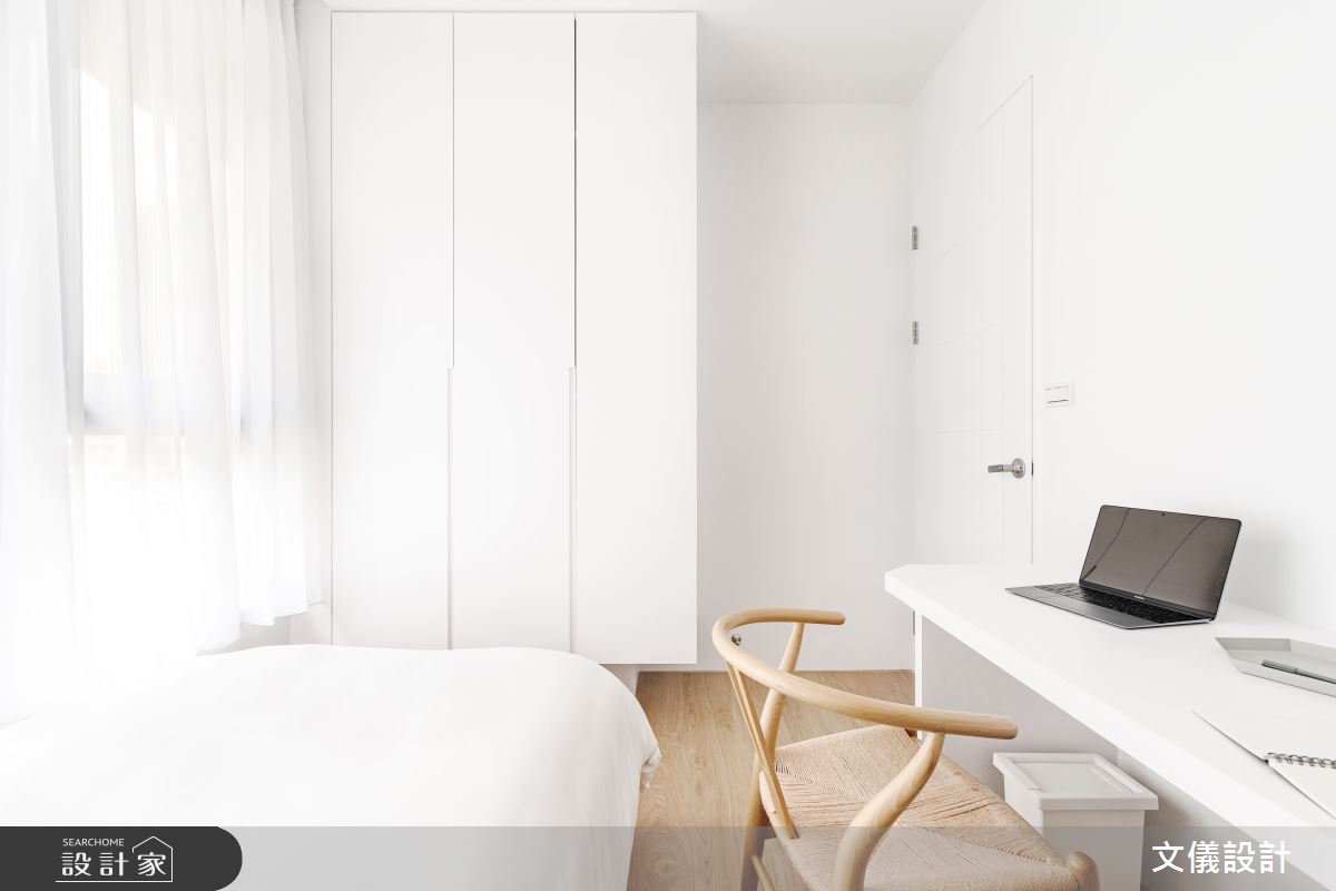 27坪新成屋(5年以下)＿簡約風臥室案例圖片＿文儀室內裝修設計有限公司＿文儀_型。無色之24