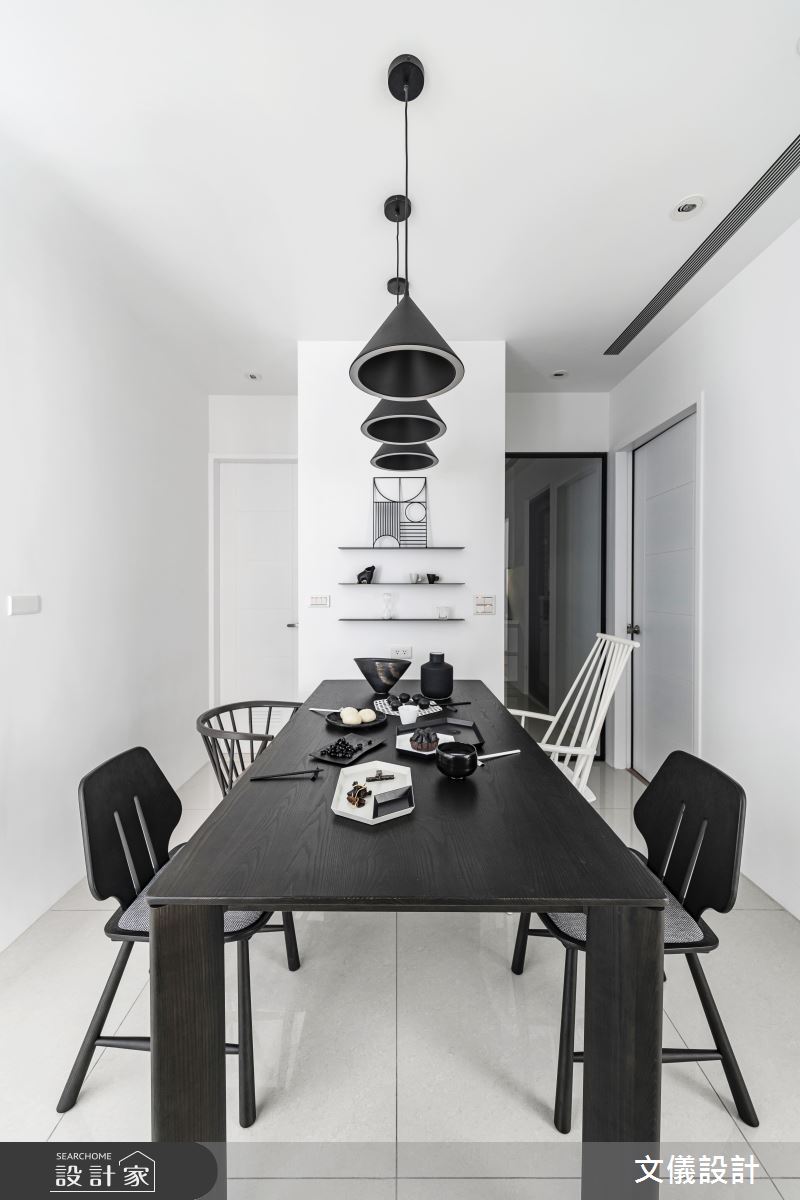 27坪新成屋(5年以下)＿簡約風餐廳案例圖片＿文儀室內裝修設計有限公司＿文儀_型。無色之18