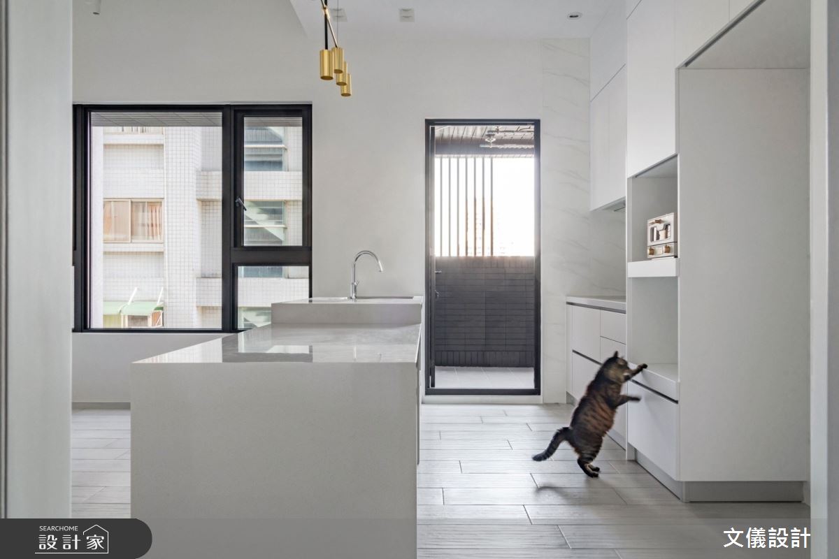 17坪新成屋(5年以下)＿簡約風吧檯案例圖片＿文儀室內裝修設計有限公司＿文儀_與貓的快意共棲之15