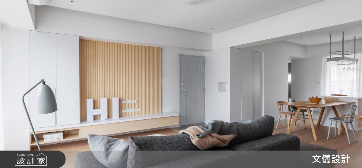 38坪老屋(16~30年)＿北歐風客廳案例圖片＿文儀室內裝修設計有限公司＿文儀_沐光絢影之2