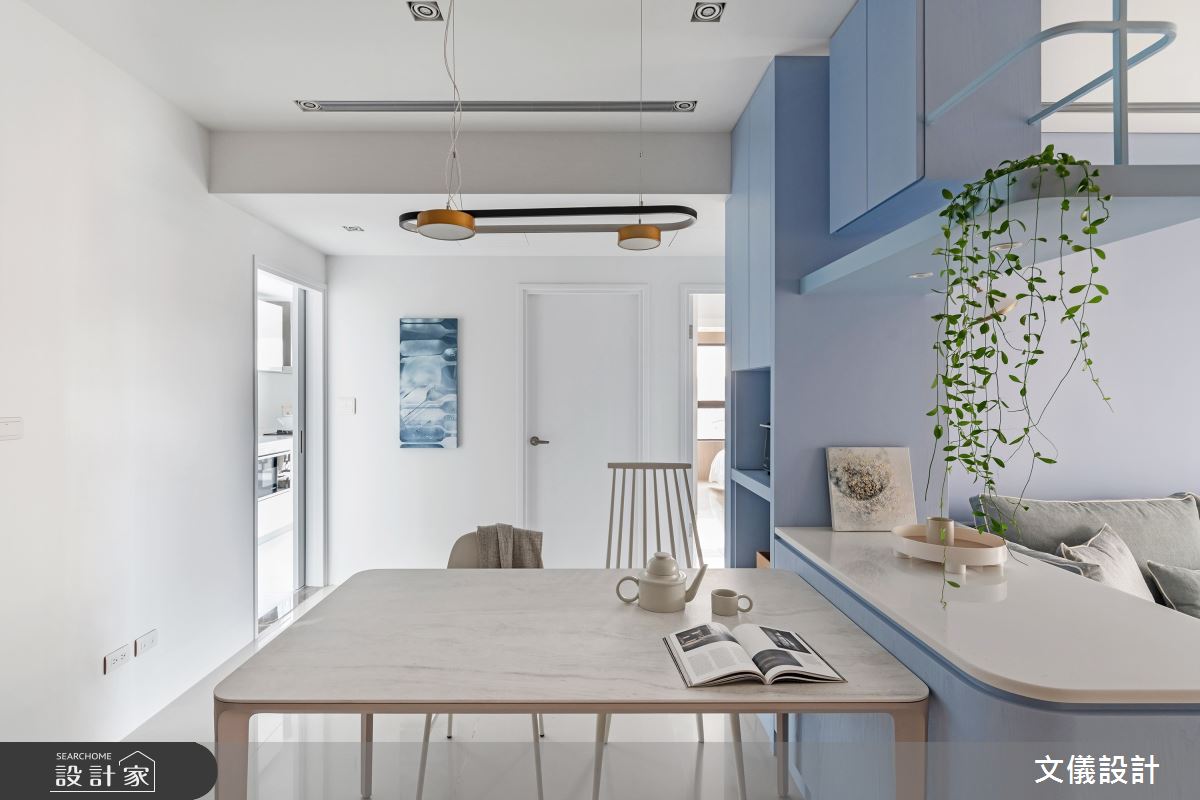 25坪新成屋(5年以下)＿現代風餐廳中島案例圖片＿文儀室內裝修設計有限公司＿文儀_翩藍宅之11