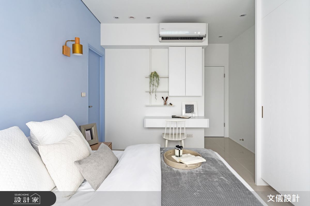 25坪新成屋(5年以下)＿現代風臥室案例圖片＿文儀室內裝修設計有限公司＿文儀_翩藍宅之18