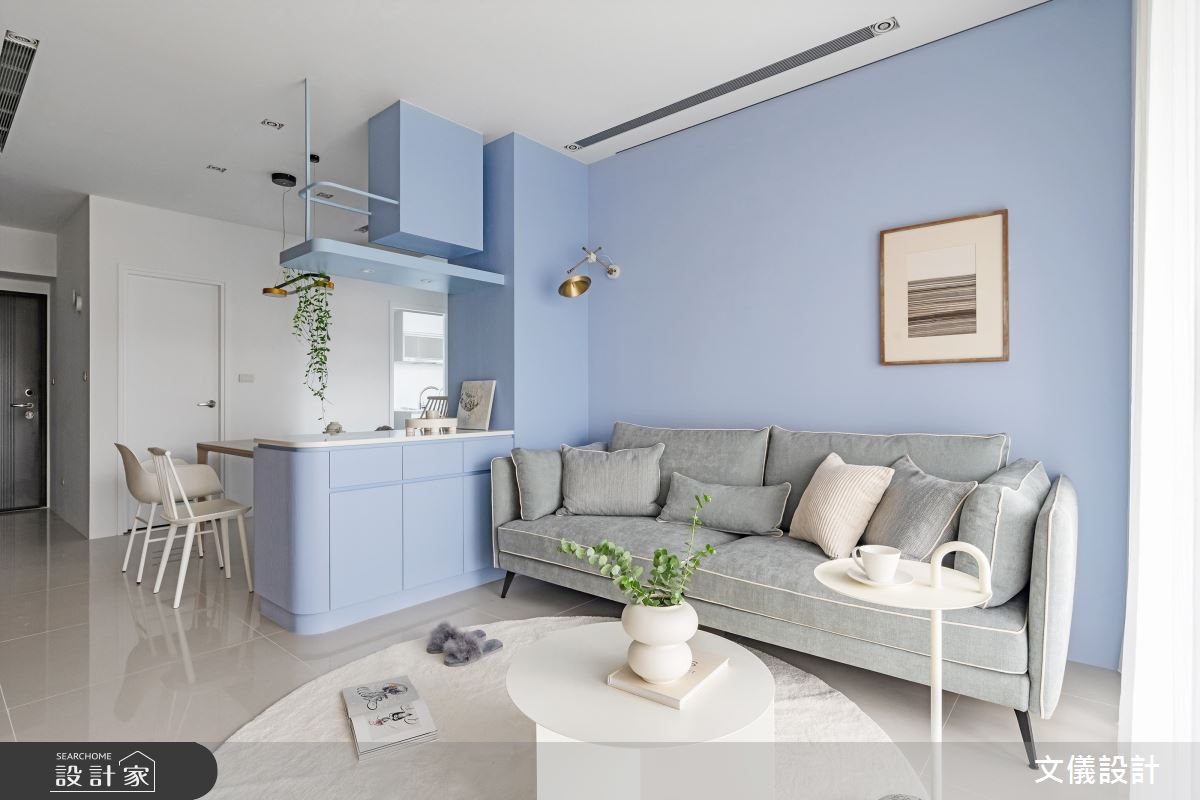 25坪新成屋(5年以下)＿現代風中島案例圖片＿文儀室內裝修設計有限公司＿文儀_翩藍宅之8