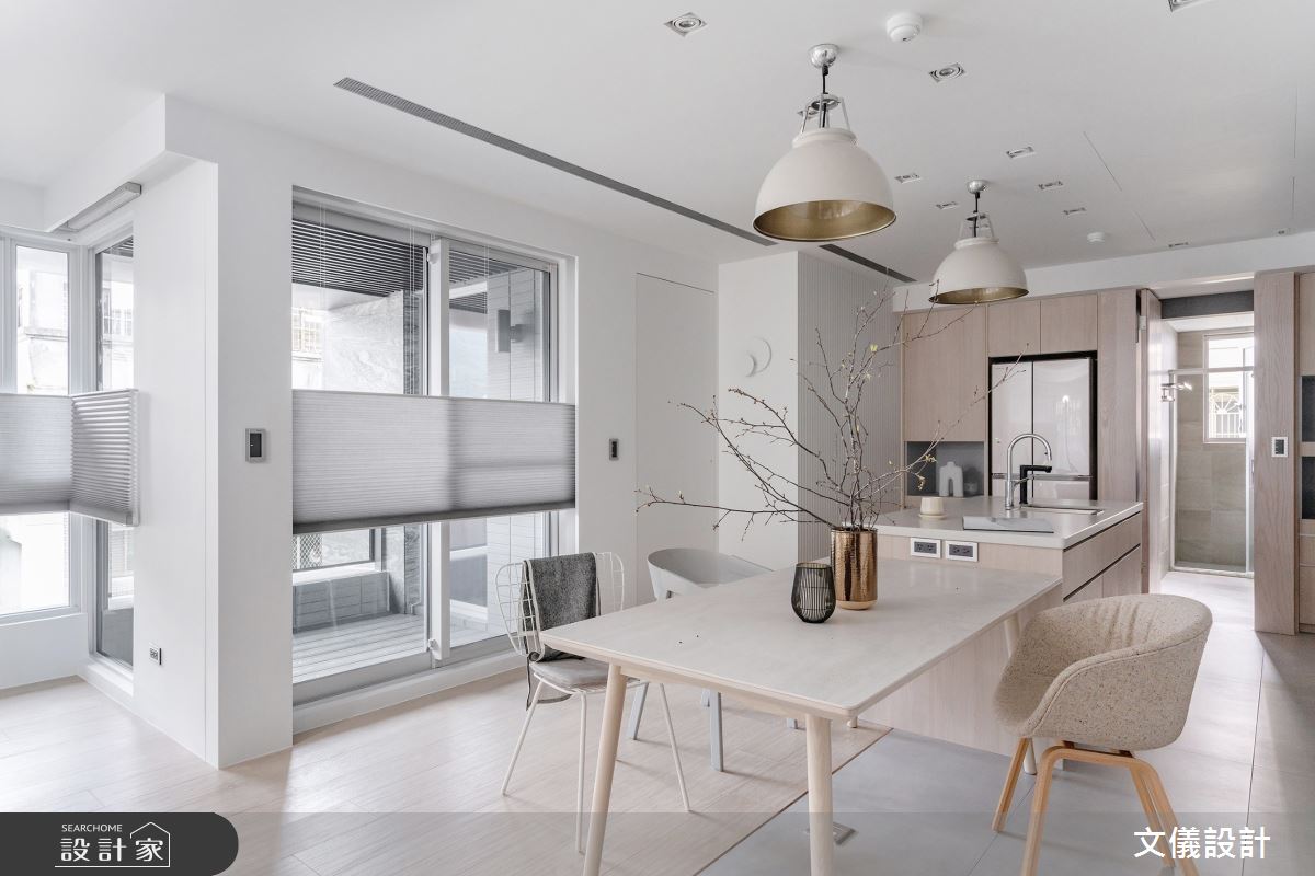 50坪毛胚屋＿現代風餐廳中島案例圖片＿文儀室內裝修設計有限公司＿文儀_拾光。跡之11