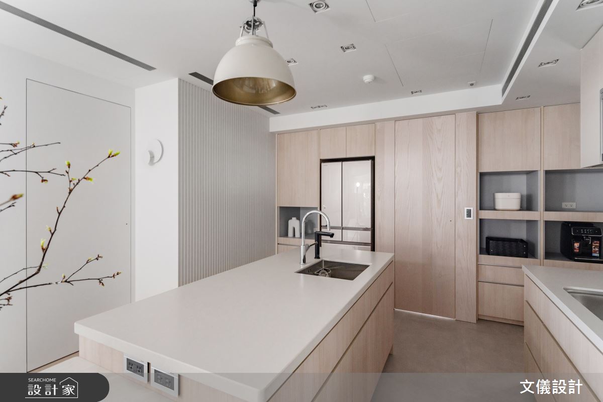 50坪毛胚屋＿現代風廚房中島案例圖片＿文儀室內裝修設計有限公司＿文儀_拾光。跡之15