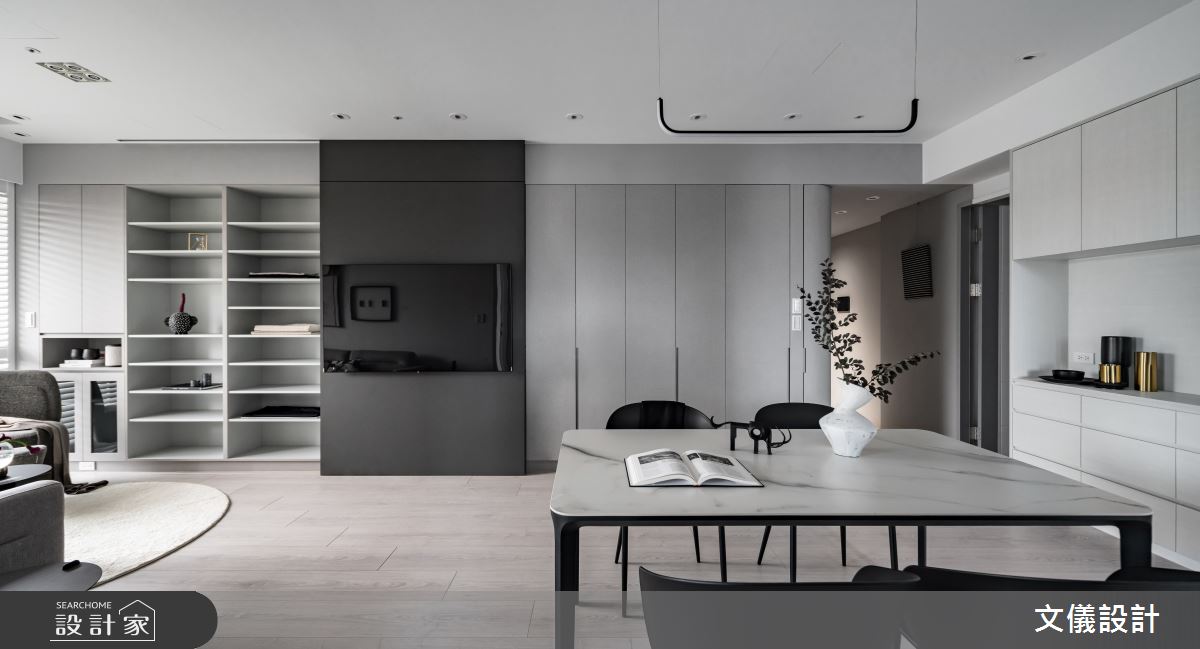 31坪新成屋(5年以下)＿現代風客廳餐廳案例圖片＿文儀室內裝修設計有限公司＿文儀_減法序曲之4