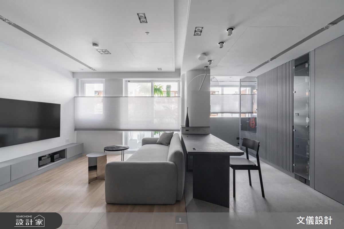30坪中古屋(5~15年)＿現代風客廳書房工作區案例圖片＿文儀室內裝修設計有限公司＿文儀_台北市-珀麗宅-文儀設計之5