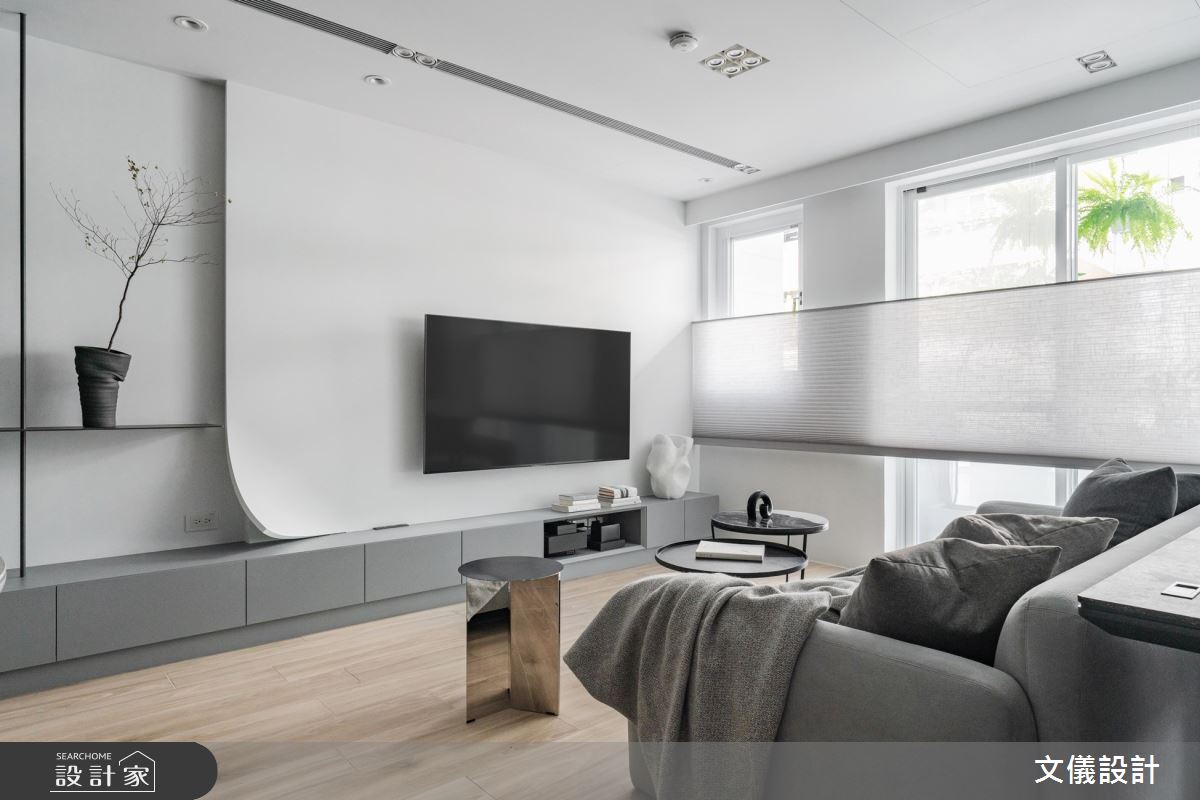 30坪中古屋(5~15年)＿現代風客廳案例圖片＿文儀室內裝修設計有限公司＿文儀_台北市-珀麗宅-文儀設計之6