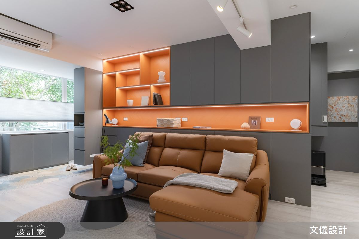 33坪老屋(41~50年)＿現代風客廳案例圖片＿文儀室內裝修設計有限公司＿文儀_台北市-光藍宅-文儀設計之4