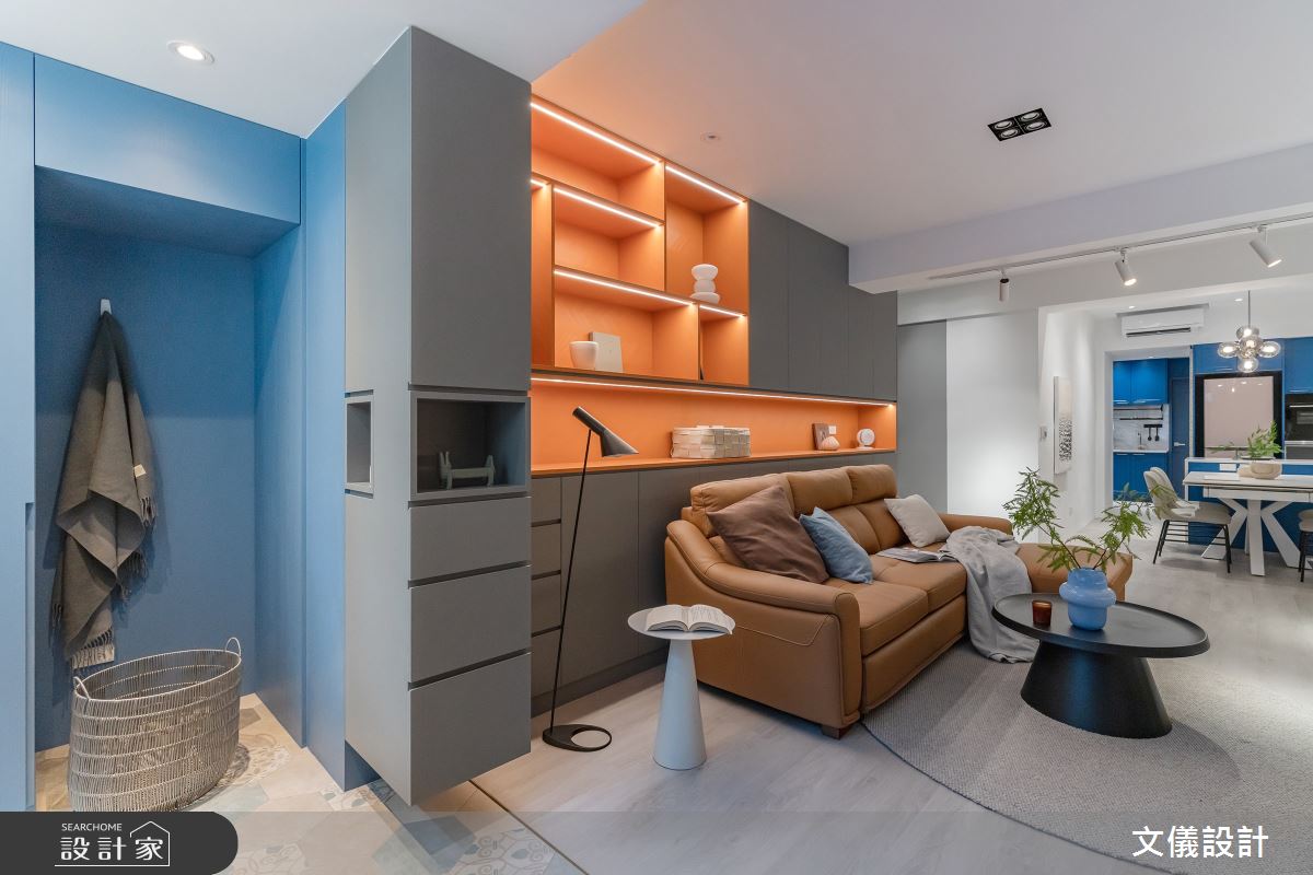33坪老屋(41~50年)＿現代風玄關客廳案例圖片＿文儀室內裝修設計有限公司＿文儀_台北市-光藍宅-文儀設計之6