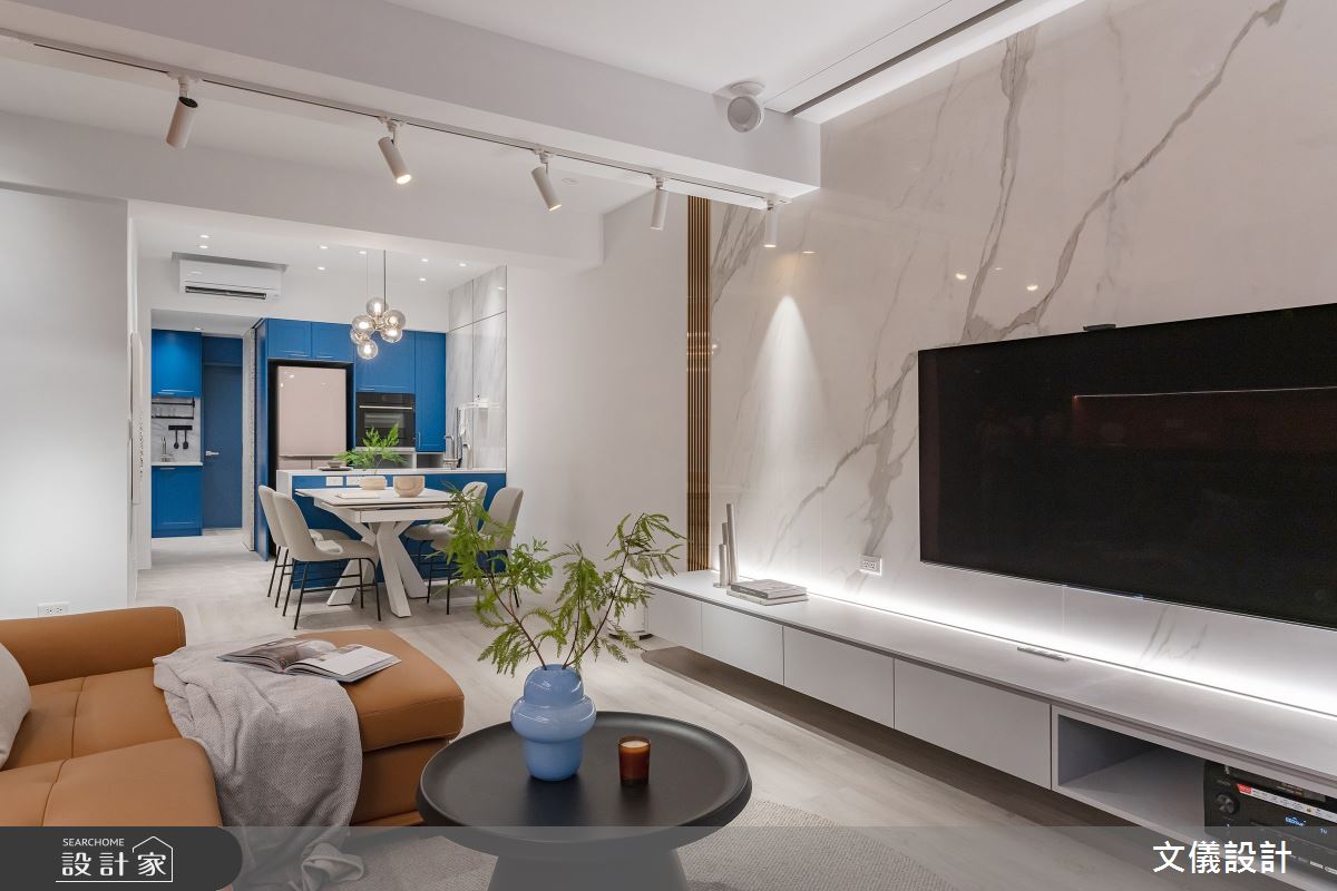 33坪老屋(41~50年)＿現代風客廳餐廳案例圖片＿文儀室內裝修設計有限公司＿文儀_台北市-光藍宅-文儀設計之7