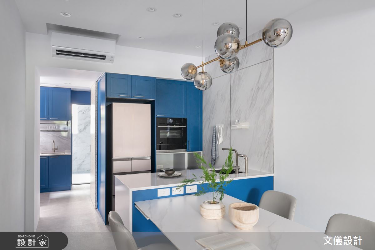 33坪老屋(41~50年)＿現代風餐廳中島案例圖片＿文儀室內裝修設計有限公司＿文儀_台北市-光藍宅-文儀設計之9