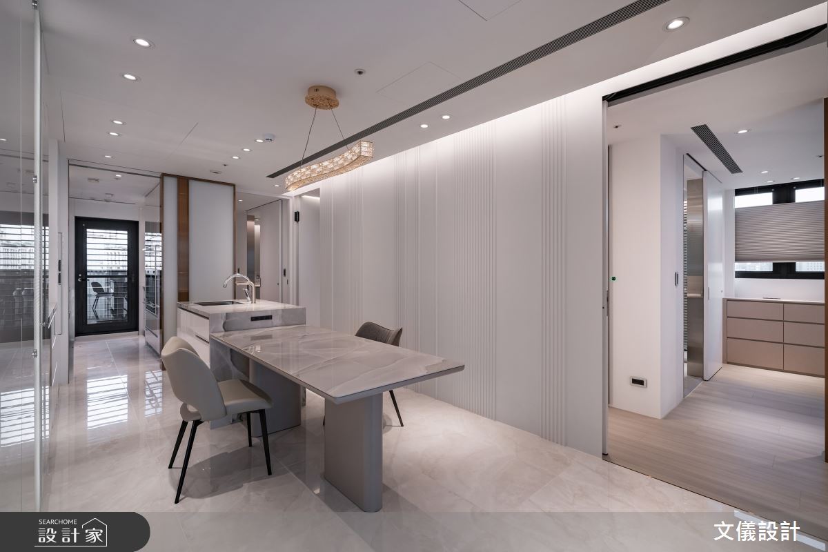 47坪毛胚屋＿現代風餐廳中島案例圖片＿文儀室內裝修設計有限公司＿文儀_台北市-琉光境-文儀設計之13